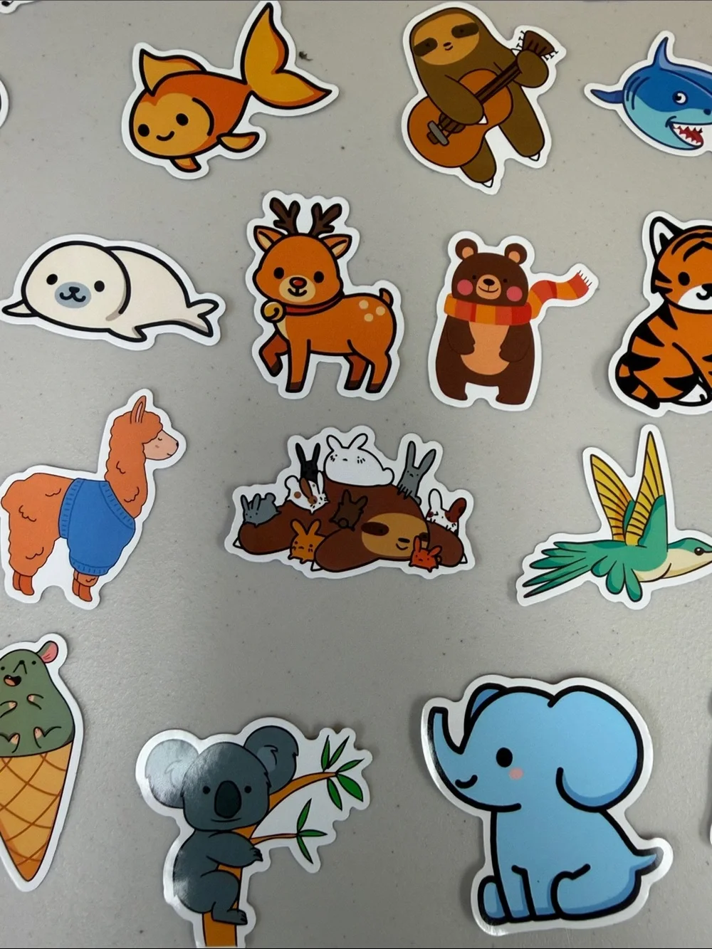 24 count Cute Animal Sticker Pack - Assorted Colorful Cartoon Characters all new